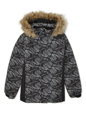 DKNY Girls Winter Coat Heavyweight Anorak Parka Jacket with Removable Faux-Fur Lined Hood